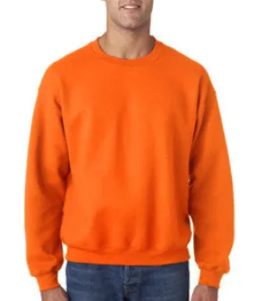 18000 Gildan Adult Heavy BlendCrew Neck Sweatshirt Safety Orange