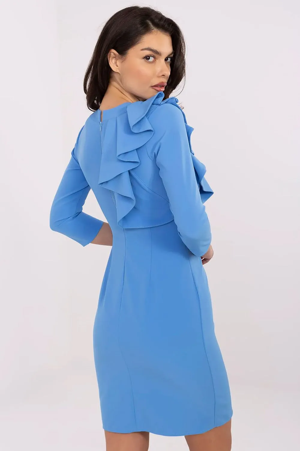 3/4 sleeves fitted cocktail dress