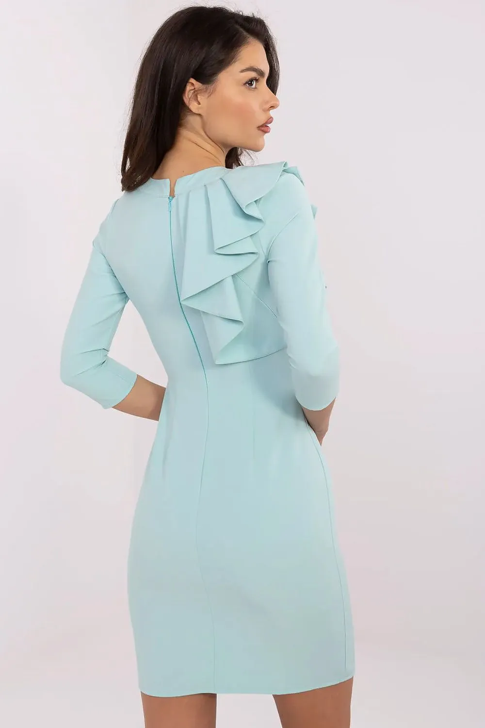 3/4 sleeves fitted cocktail dress