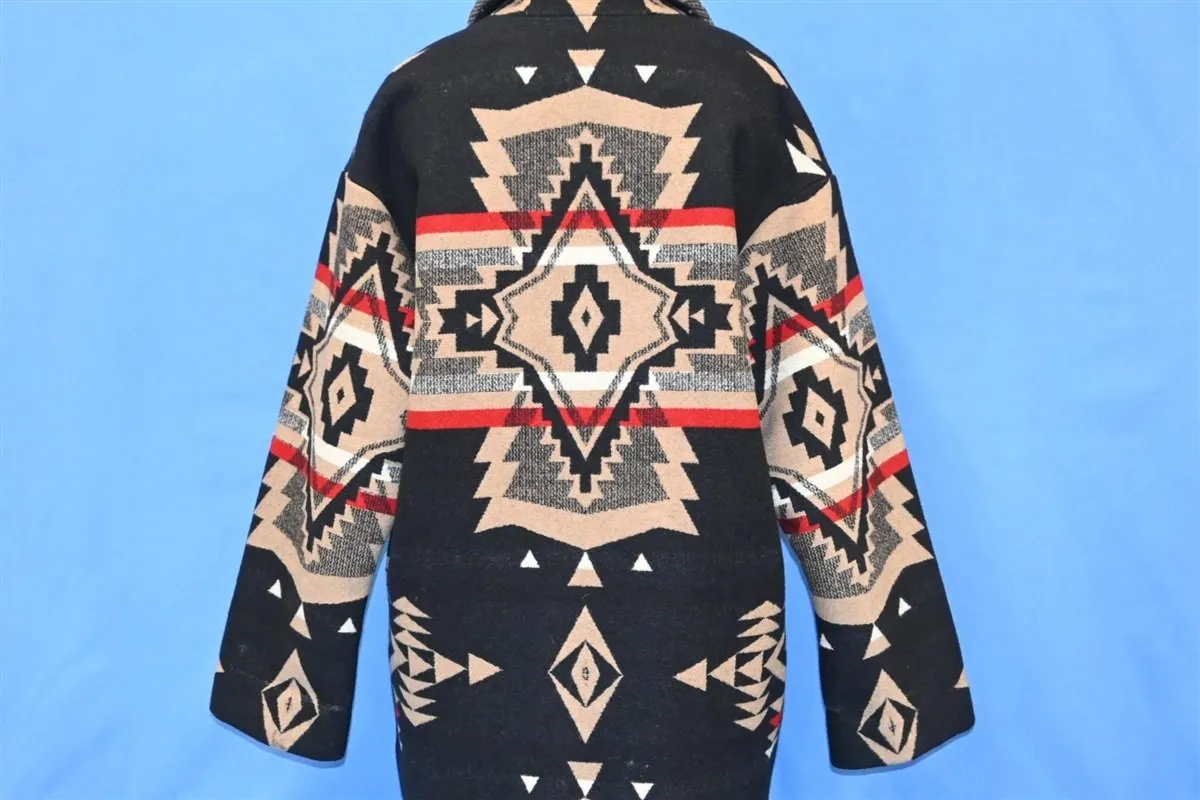 70s Pendleton Rock Point Wool Blanket Coat Women's Large