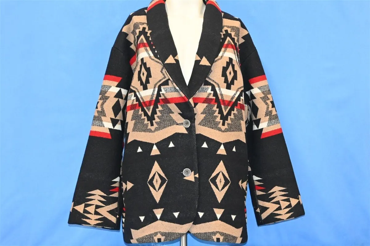 70s Pendleton Rock Point Wool Blanket Coat Women's Large