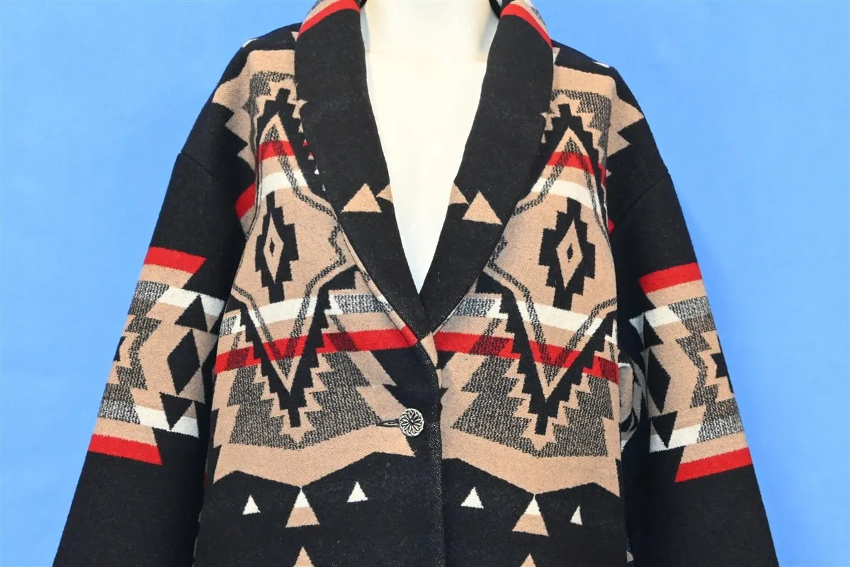 70s Pendleton Rock Point Wool Blanket Coat Women's Large