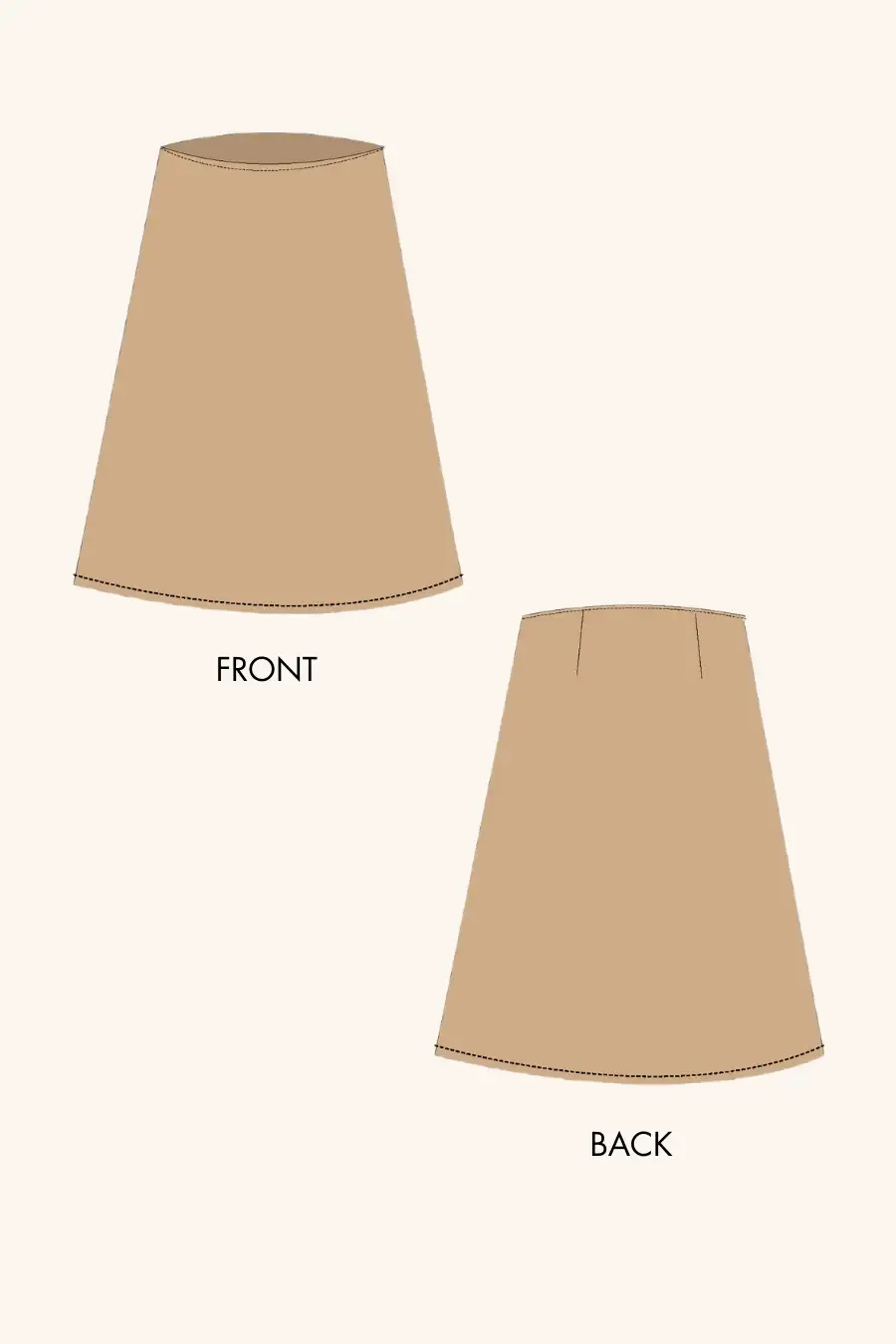 A line Skirt Sewing Pattern 'Marigold'