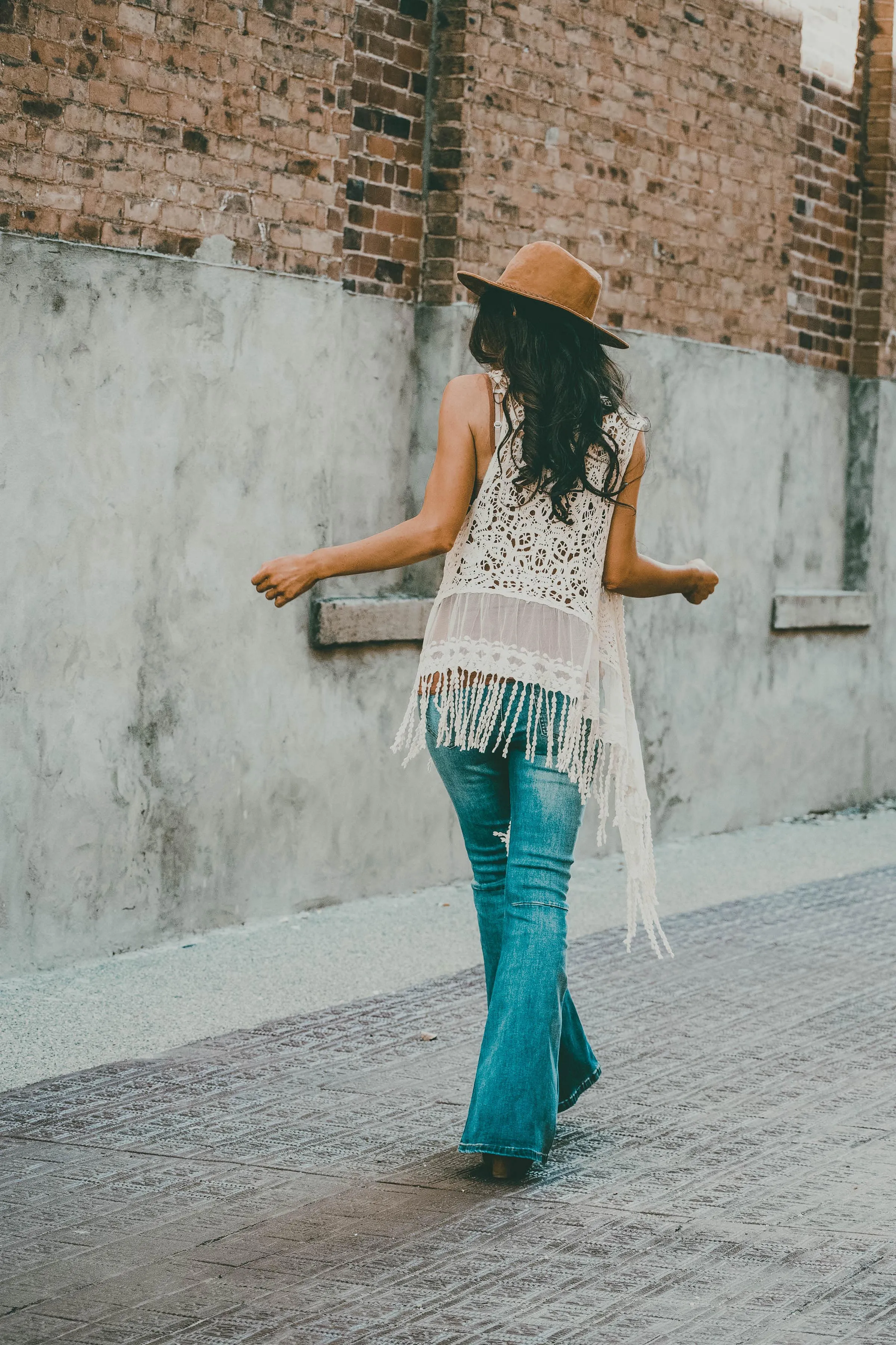 Amara Bohemian Crochet Lace Fringe Vest