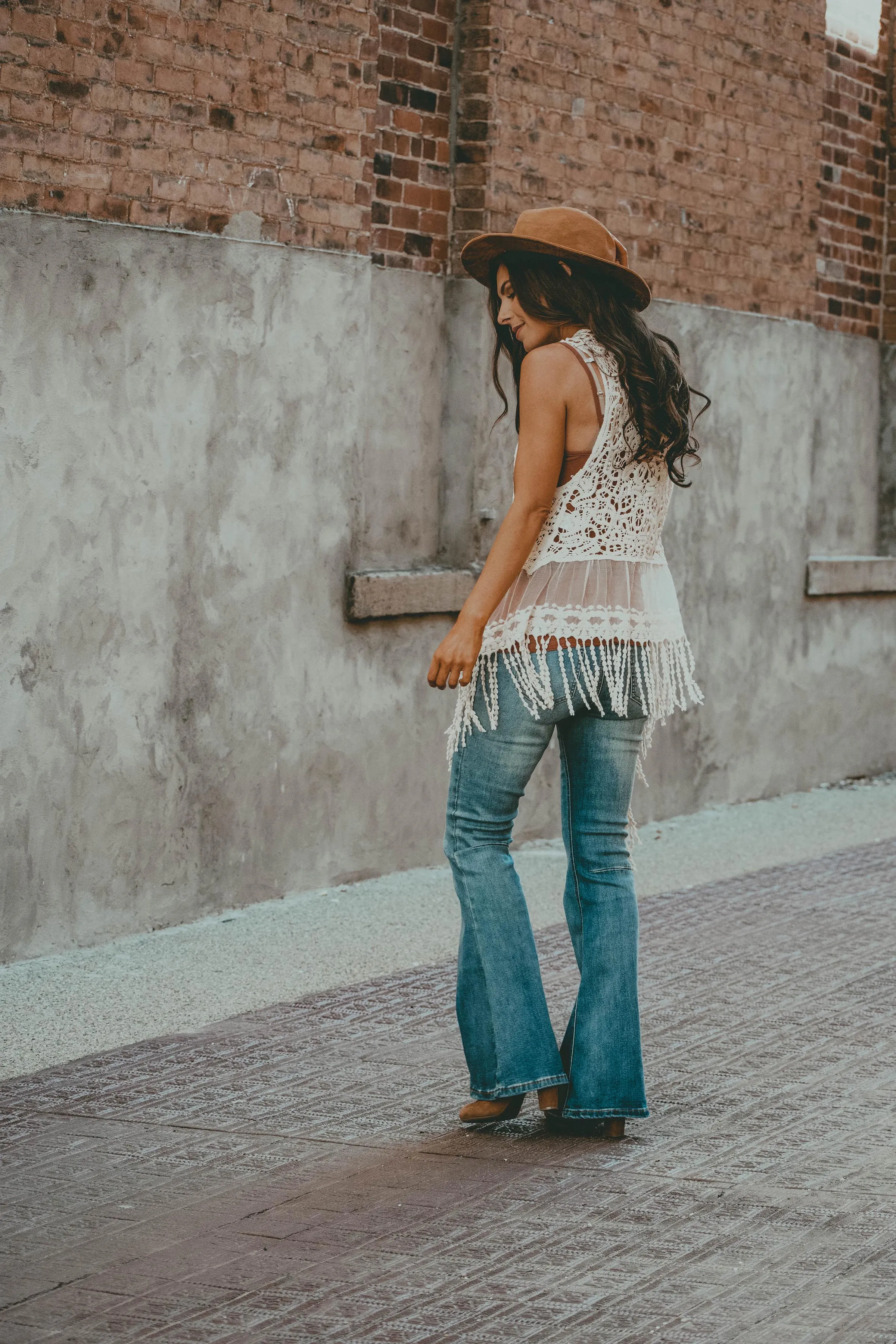 Amara Bohemian Crochet Lace Fringe Vest
