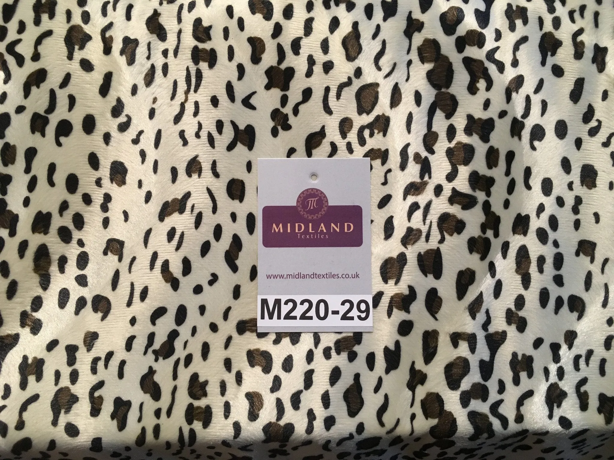 ANIMAL PRINT VELBOA FAUX FUR VELOUR FABRIC CRAFT MATERIAL 60" WIDE M220