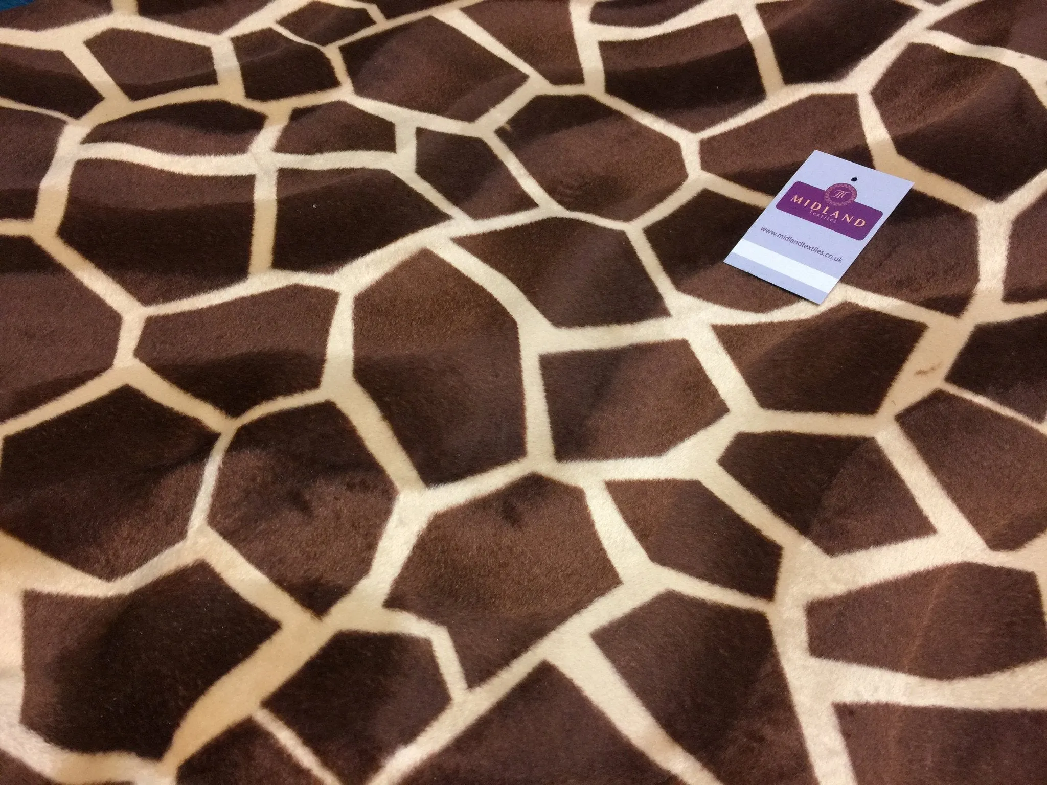 ANIMAL PRINT VELBOA FAUX FUR VELOUR FABRIC CRAFT MATERIAL 60" WIDE M220