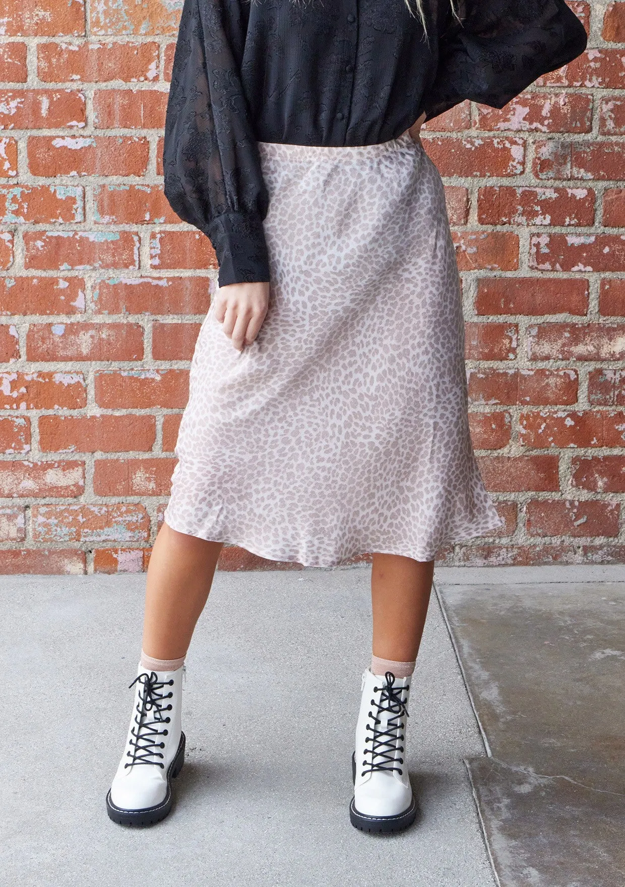 Beautiful Leopard Print Bias Skirt