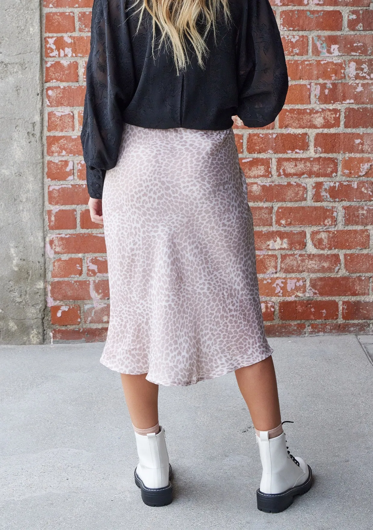 Beautiful Leopard Print Bias Skirt