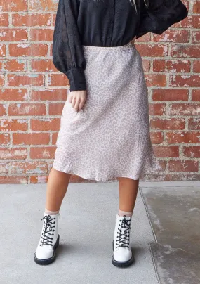 Beautiful Leopard Print Bias Skirt