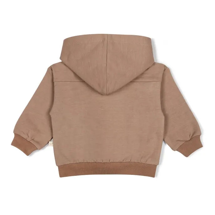 Bio-Fleece Hoodie Henley - Taupe