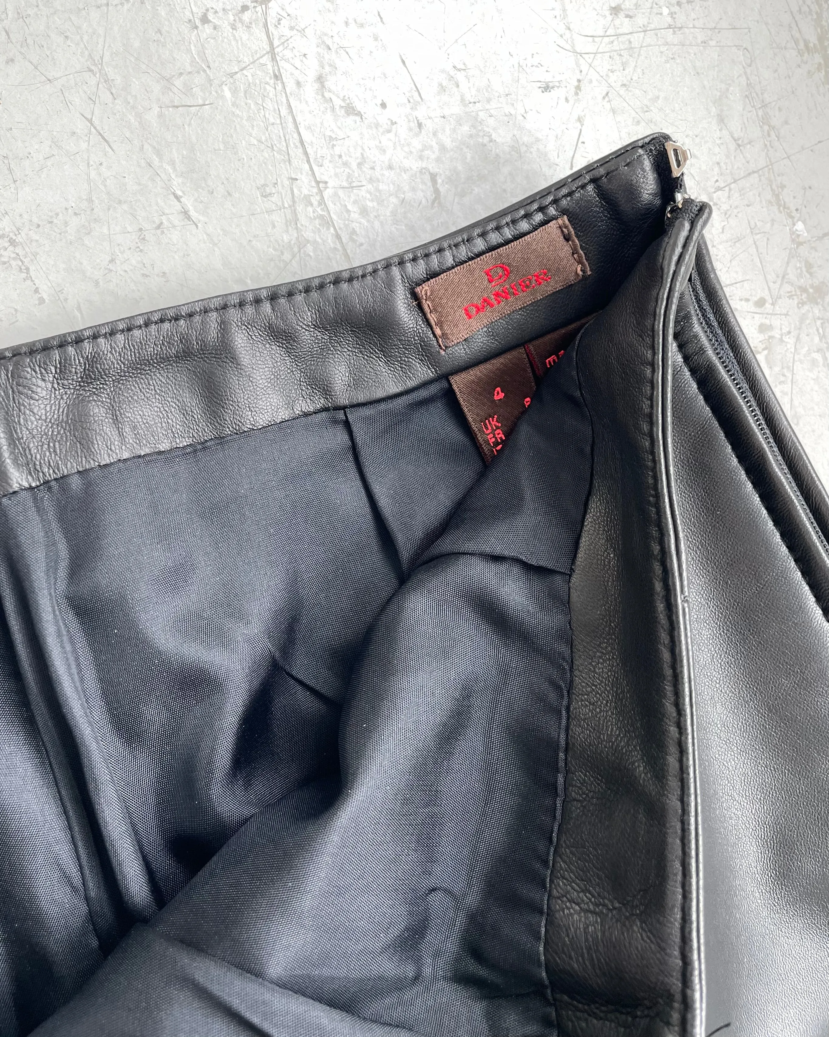 Black Danier Leather Maxi Skirt