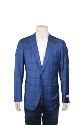Blue & Teal Plaid Sport Coat