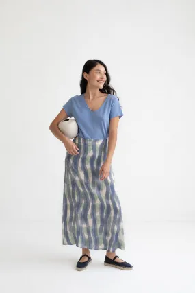 Blue Midi Skirt
