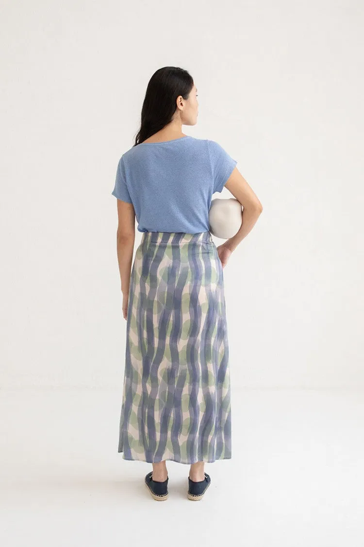 Blue Midi Skirt