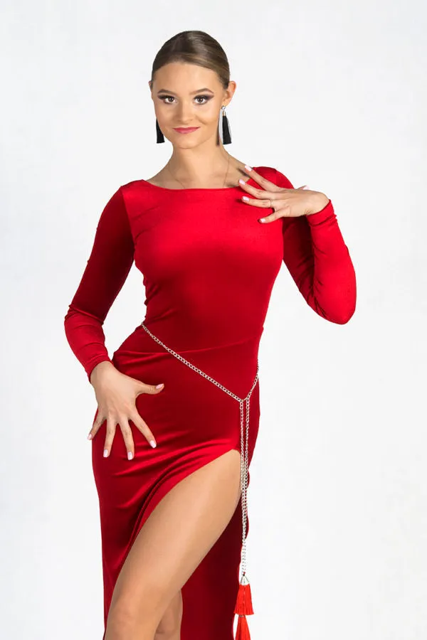 Brooklyn Latin Dress Red Velvet