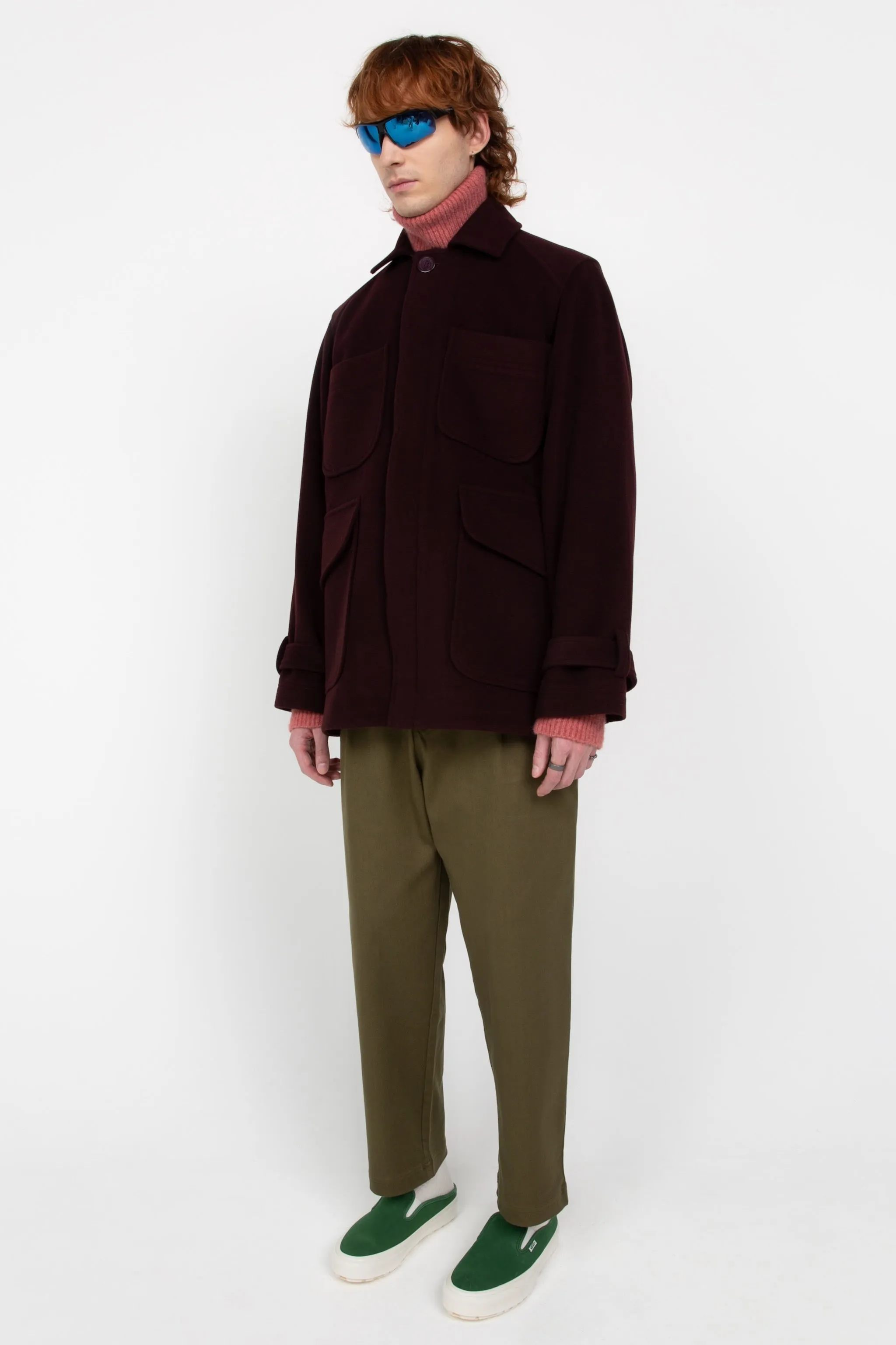 Burgundy men's coat