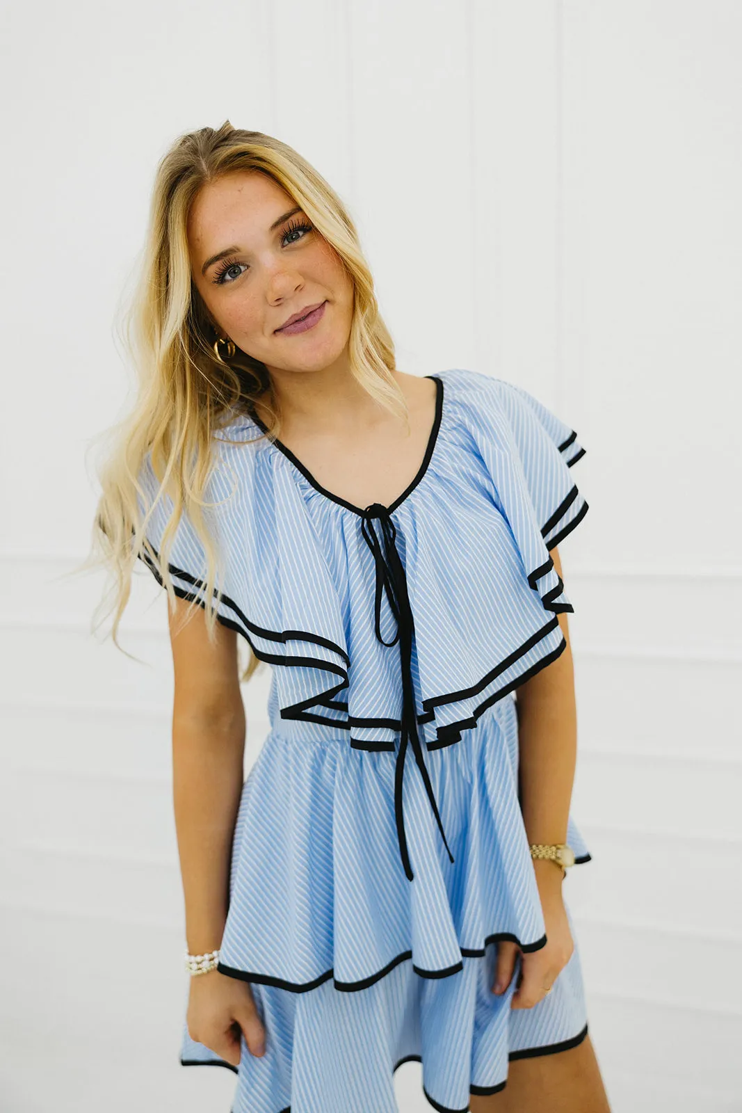 By My Side Mini Dress - Blue