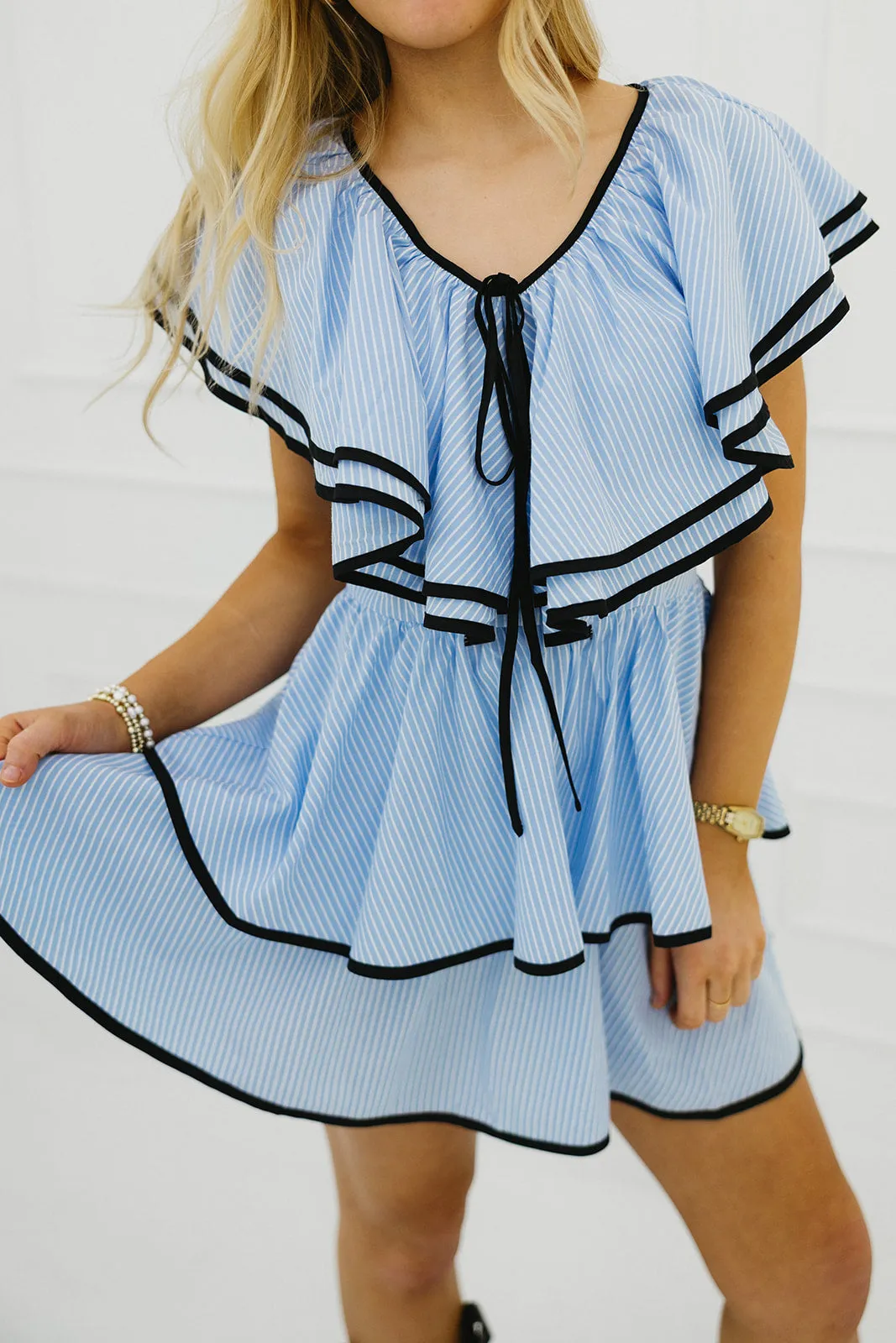 By My Side Mini Dress - Blue