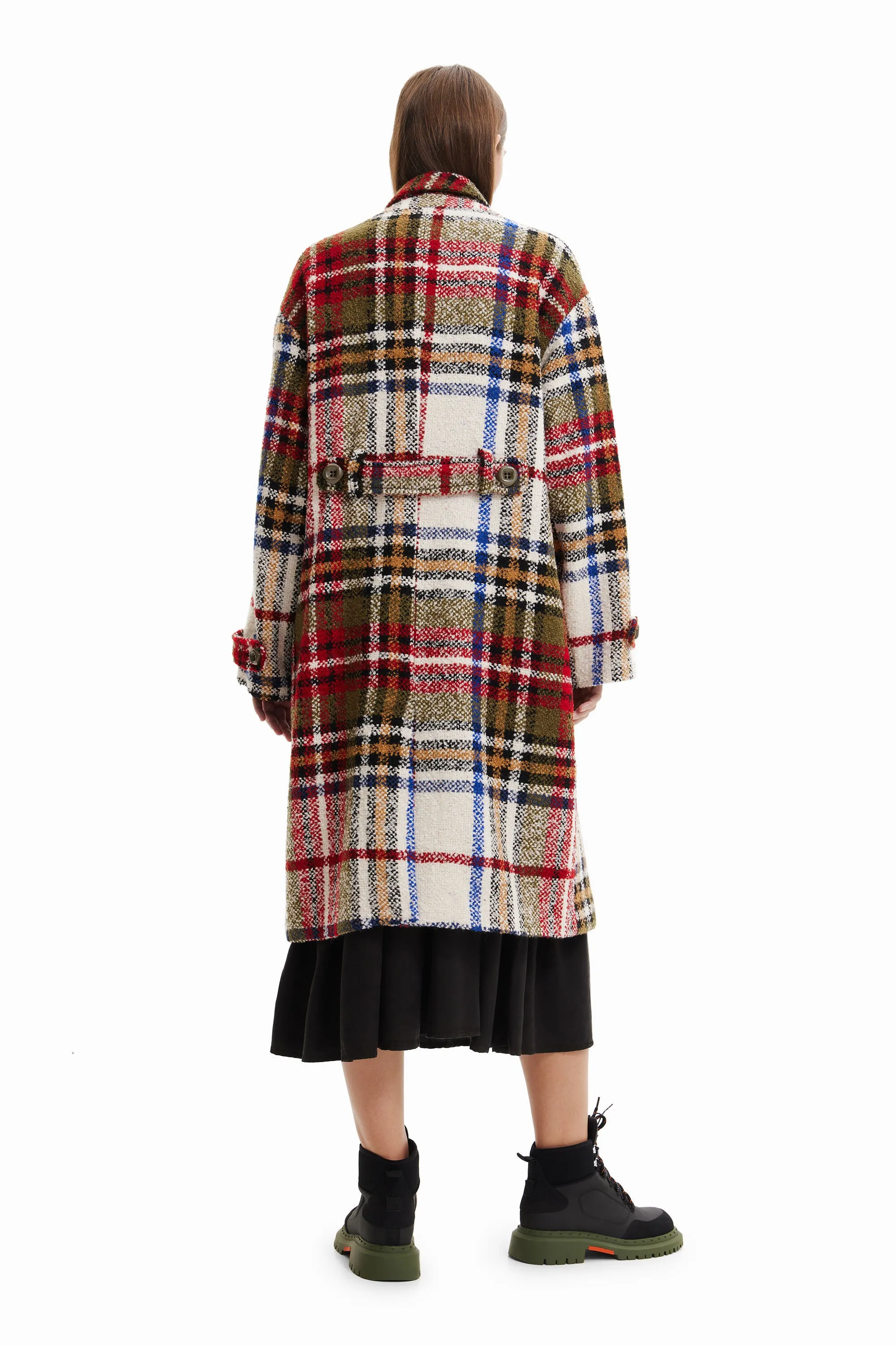 Camilla Checked Smart Tartan Winter Coat Desigual Style 22WWEWB4