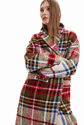 Camilla Checked Smart Tartan Winter Coat Desigual Style 22WWEWB4