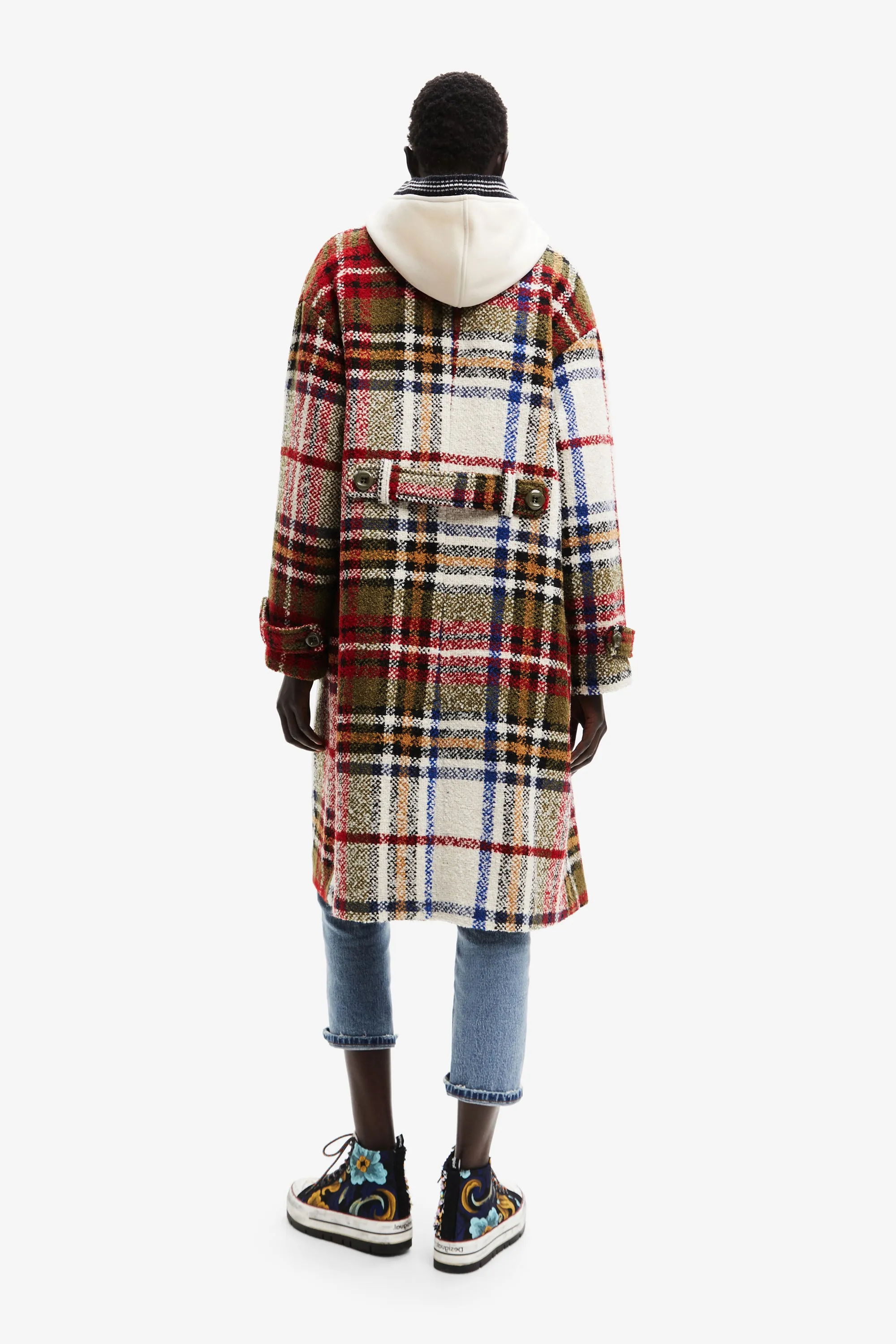 Camilla Checked Smart Tartan Winter Coat Desigual Style 22WWEWB4