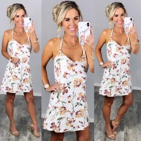 Coastal Shift Dress - Ivory Print