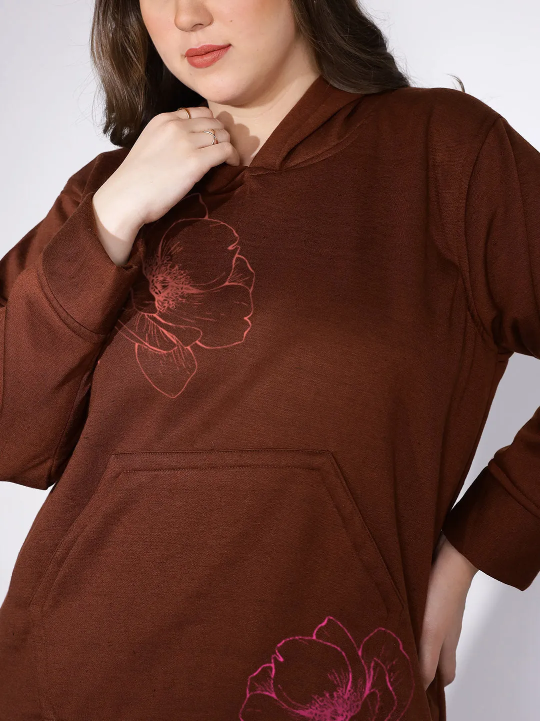 Coffee Fleece Hoodie - SoftBlush