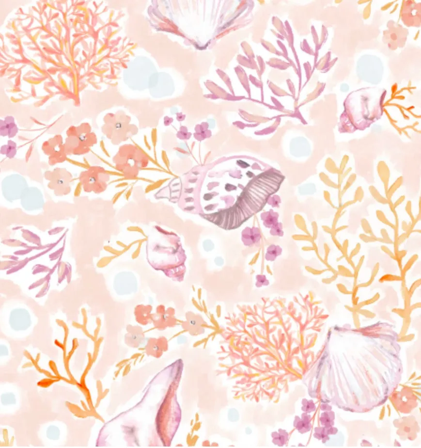 Coral Floral Diaper Bloomer Set