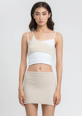 Cream Bi-Layer Knit Tank