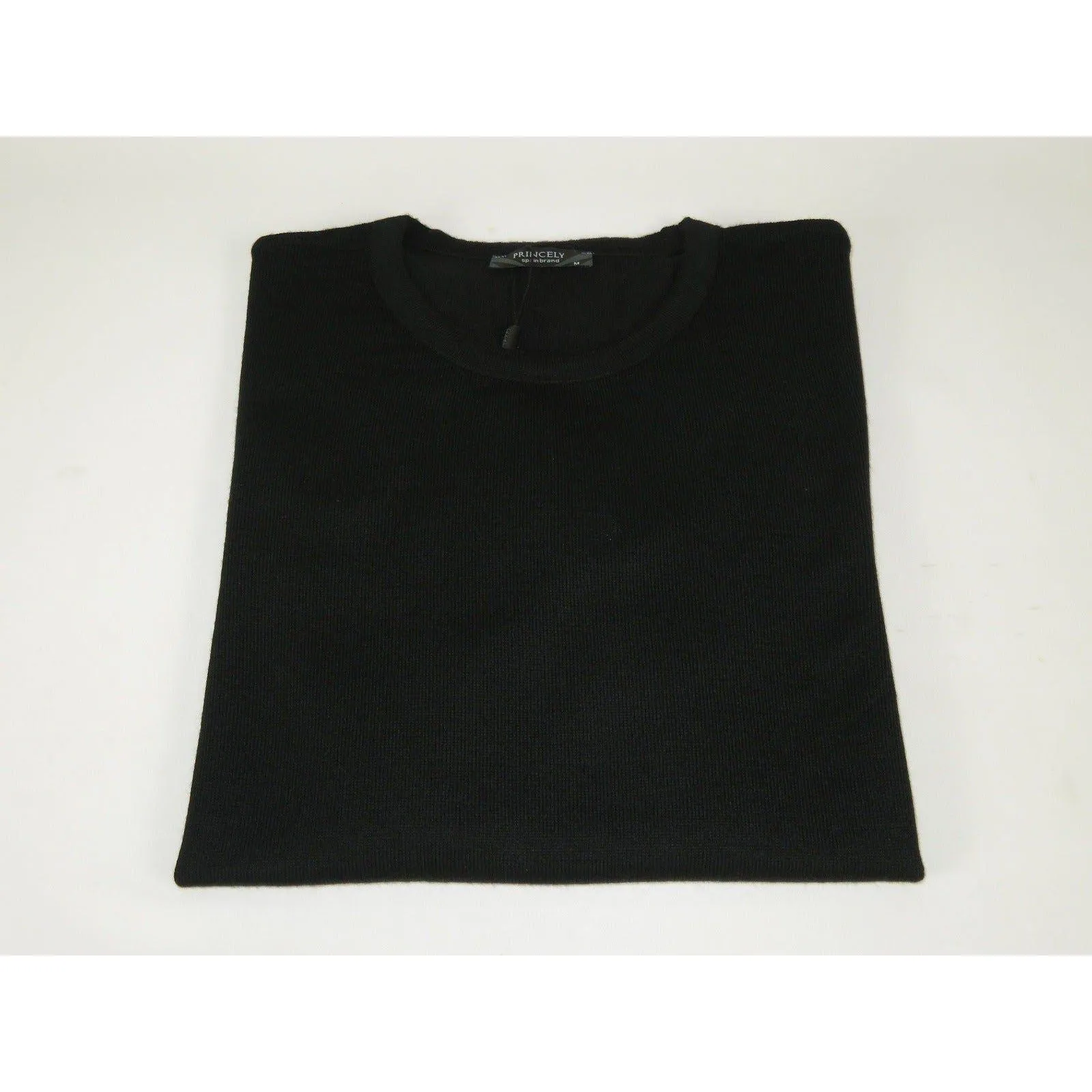 Crew Neck Merinos Wool Sweater PRINCELY From Turkey Soft Knits 1011-30 Black