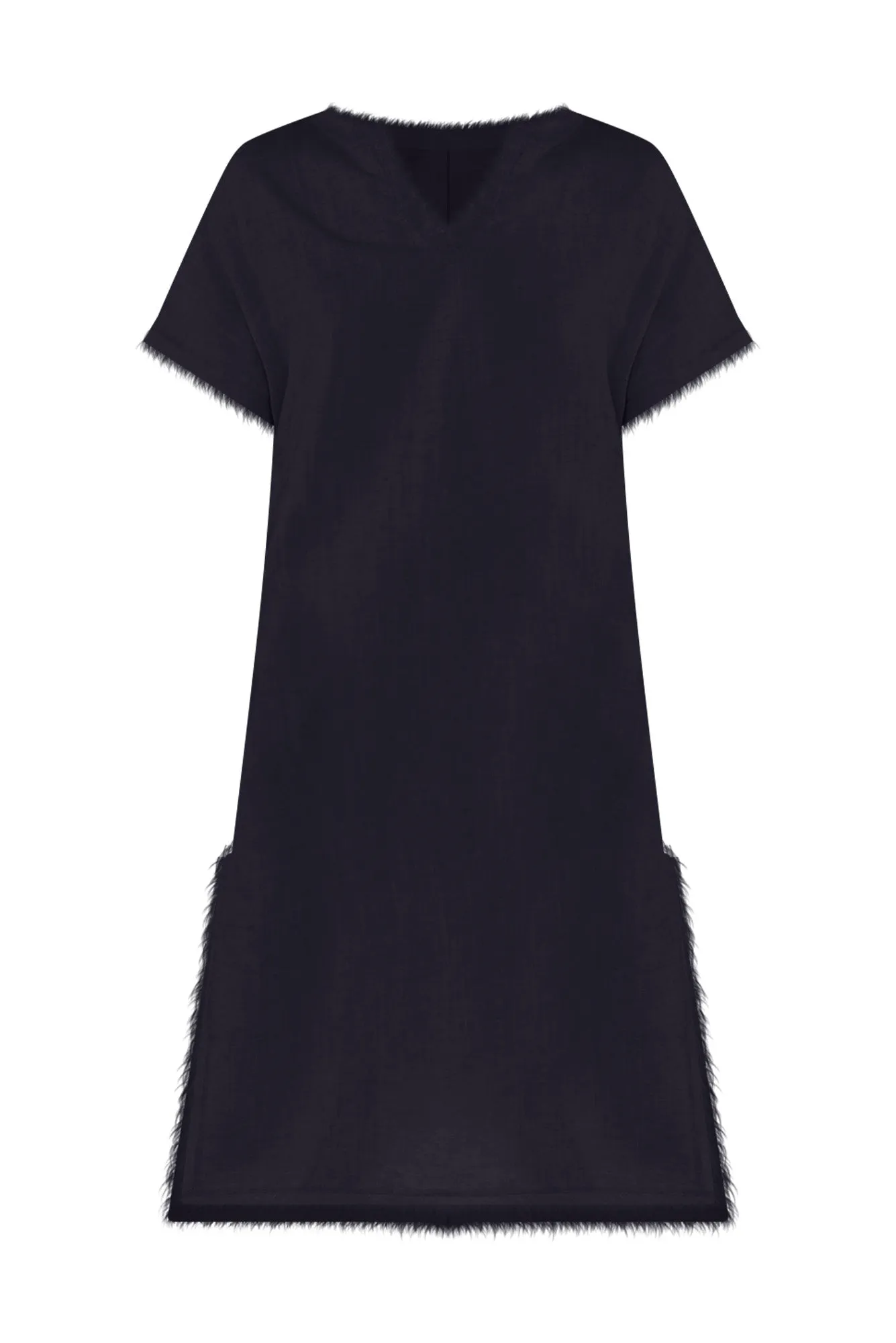 Darlene Navy Linen Blend Dress