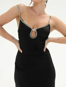 Diamond Maxi Dress | Black