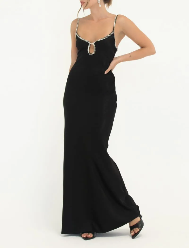 Diamond Maxi Dress | Black