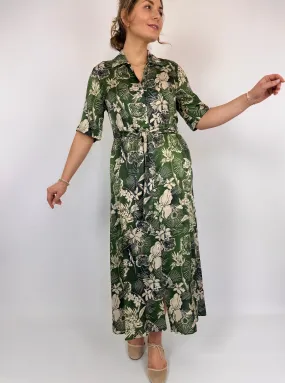 Diega Raviva Dress Green/Ecru