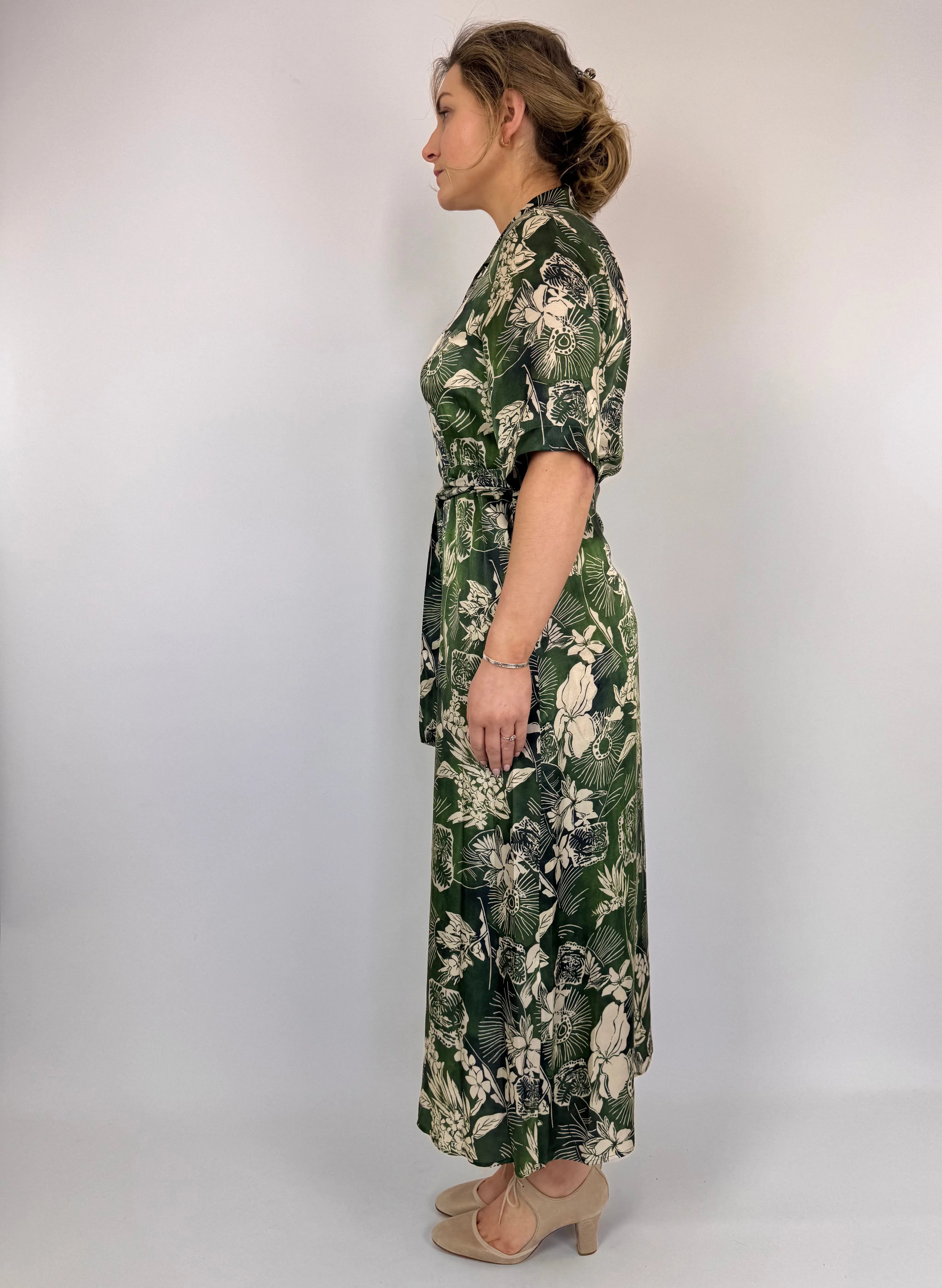 Diega Raviva Dress Green/Ecru