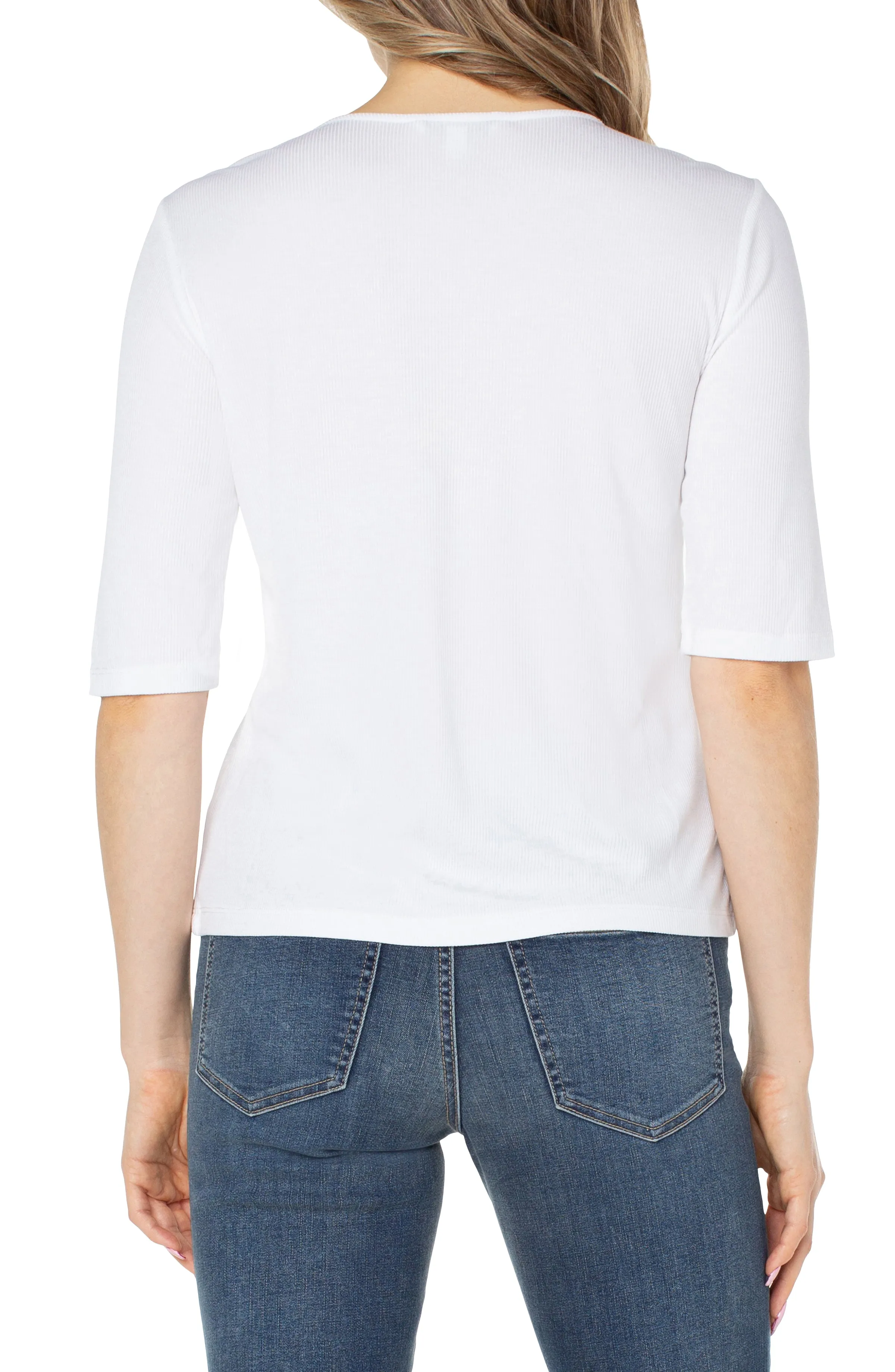 Double Layer Rib Knit Top