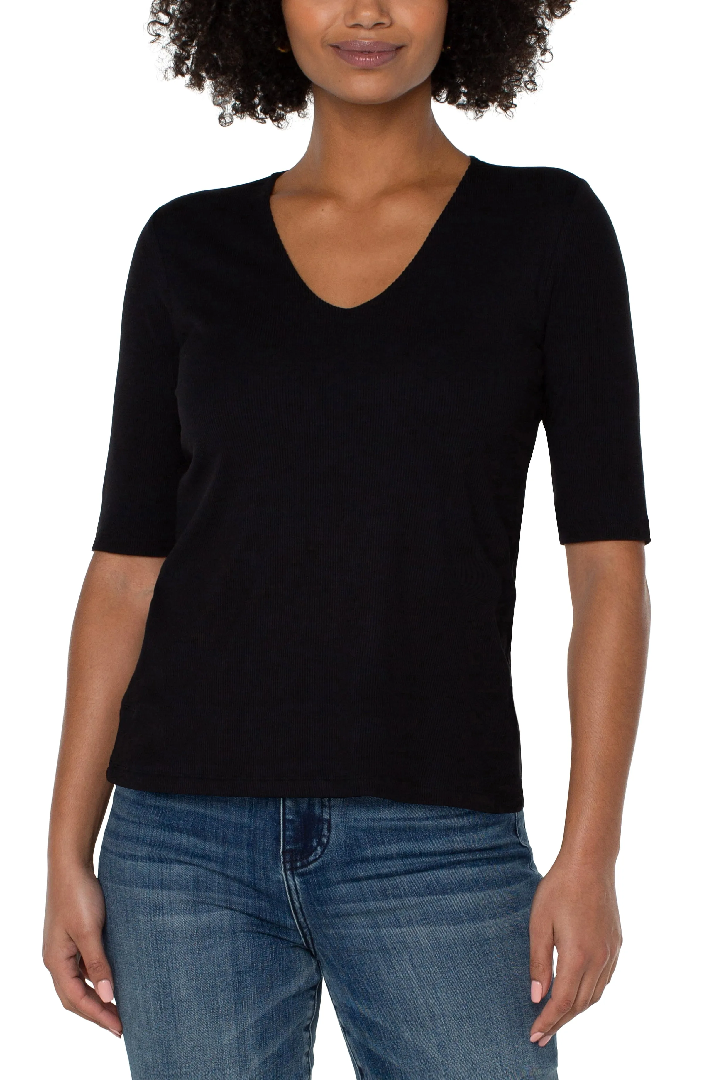 Double Layer Rib Knit Top