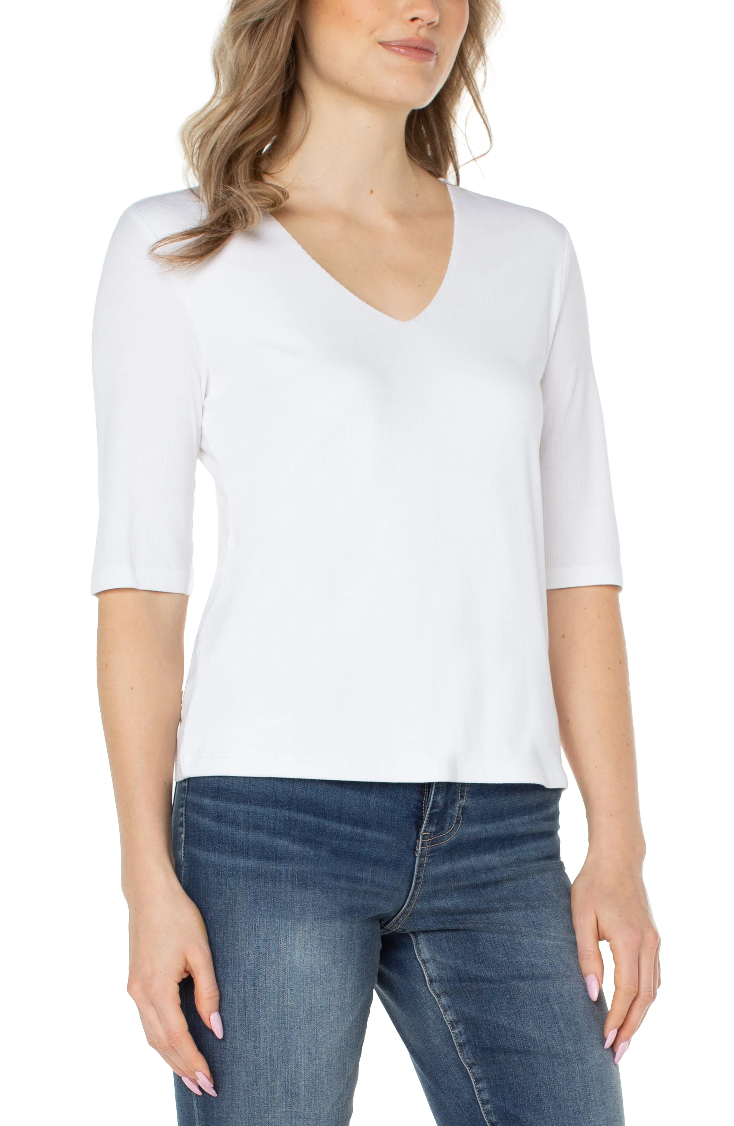 Double Layer Rib Knit Top