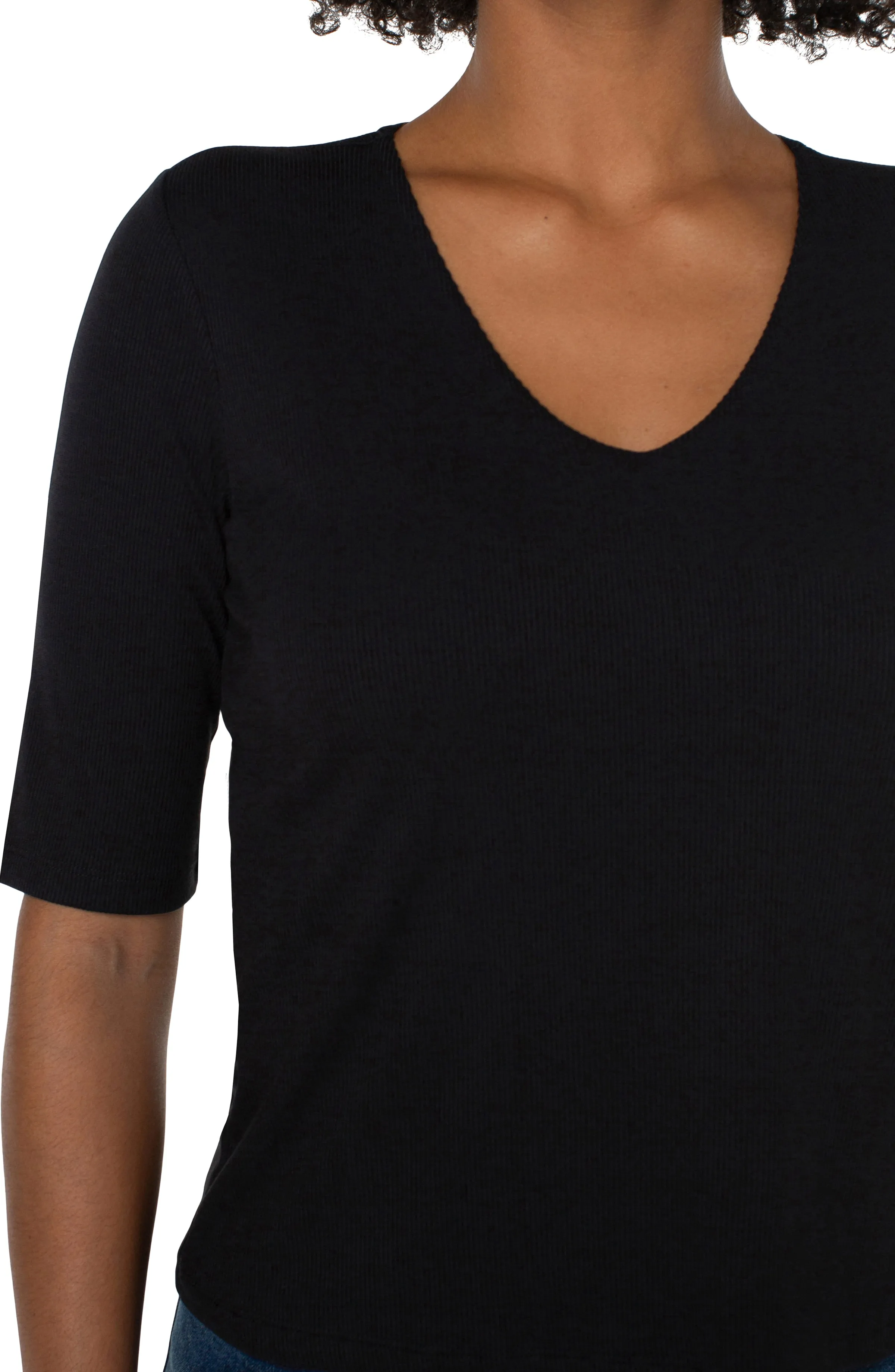 Double Layer Rib Knit Top