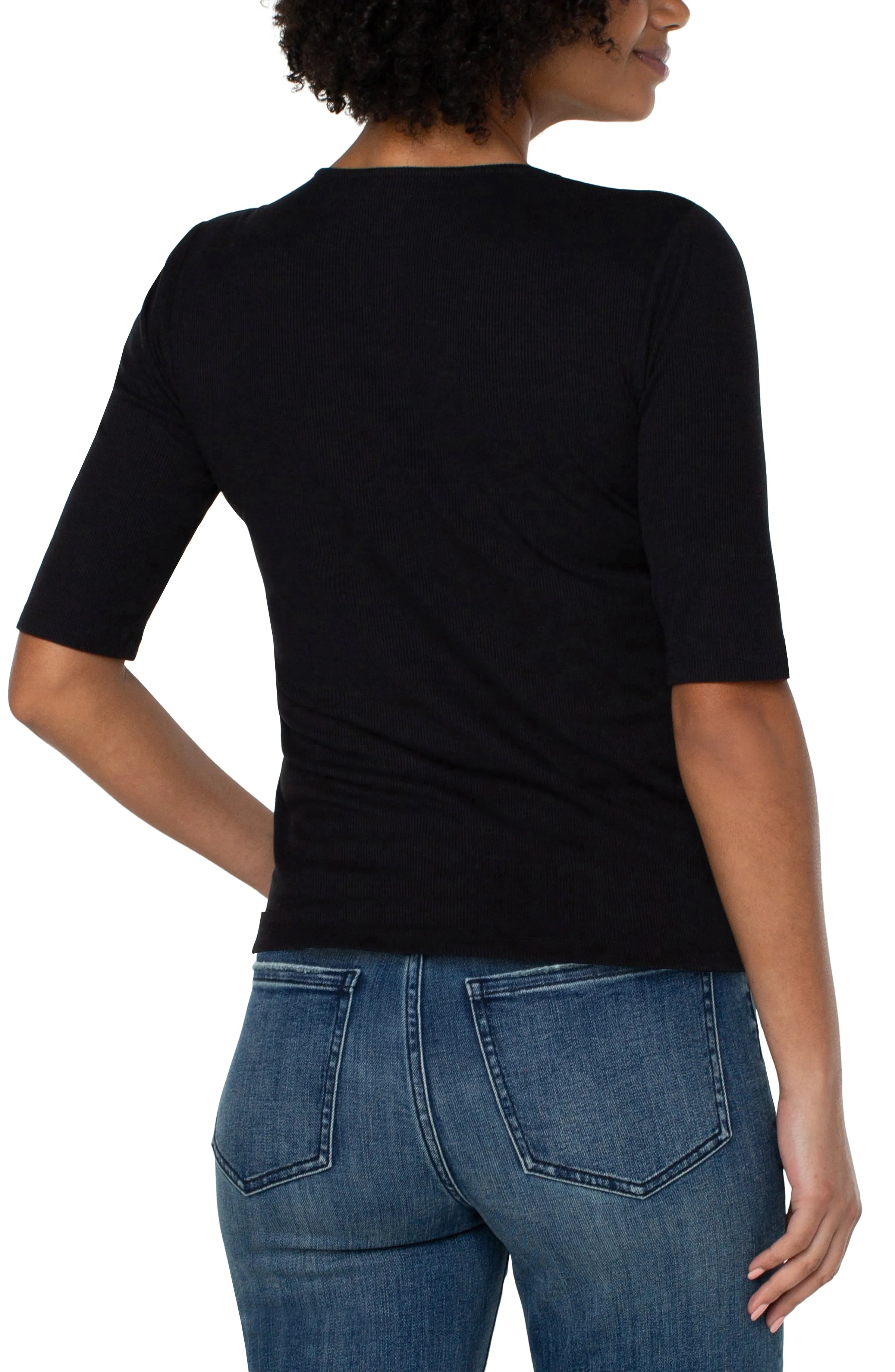 Double Layer Rib Knit Top
