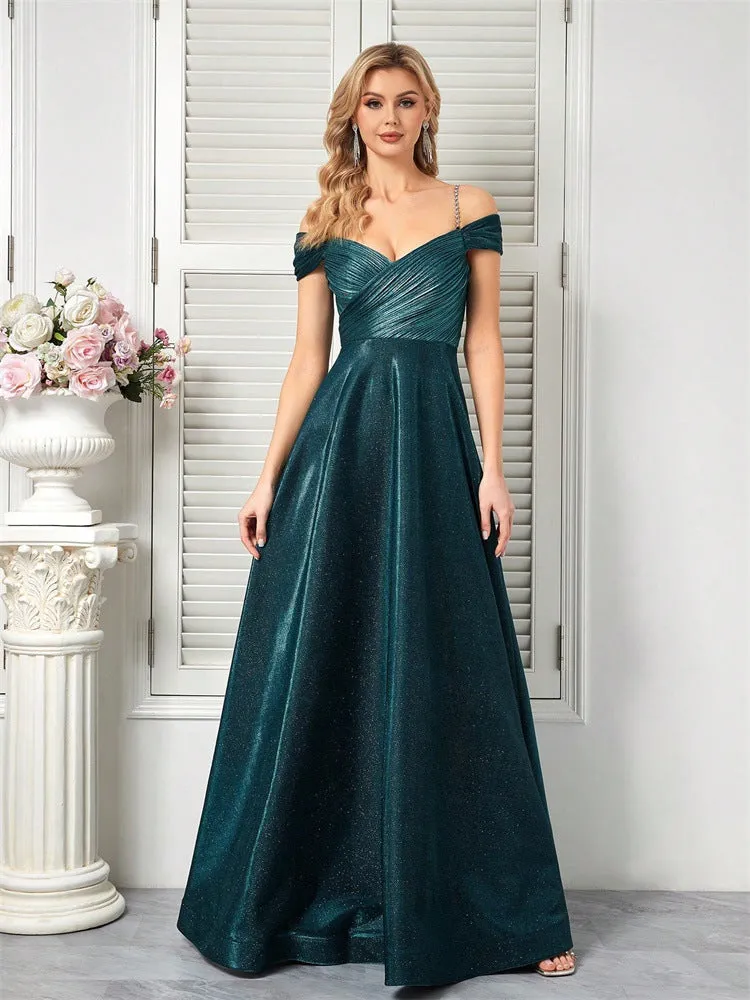 Elegant Ruched A-Line Formal Dress