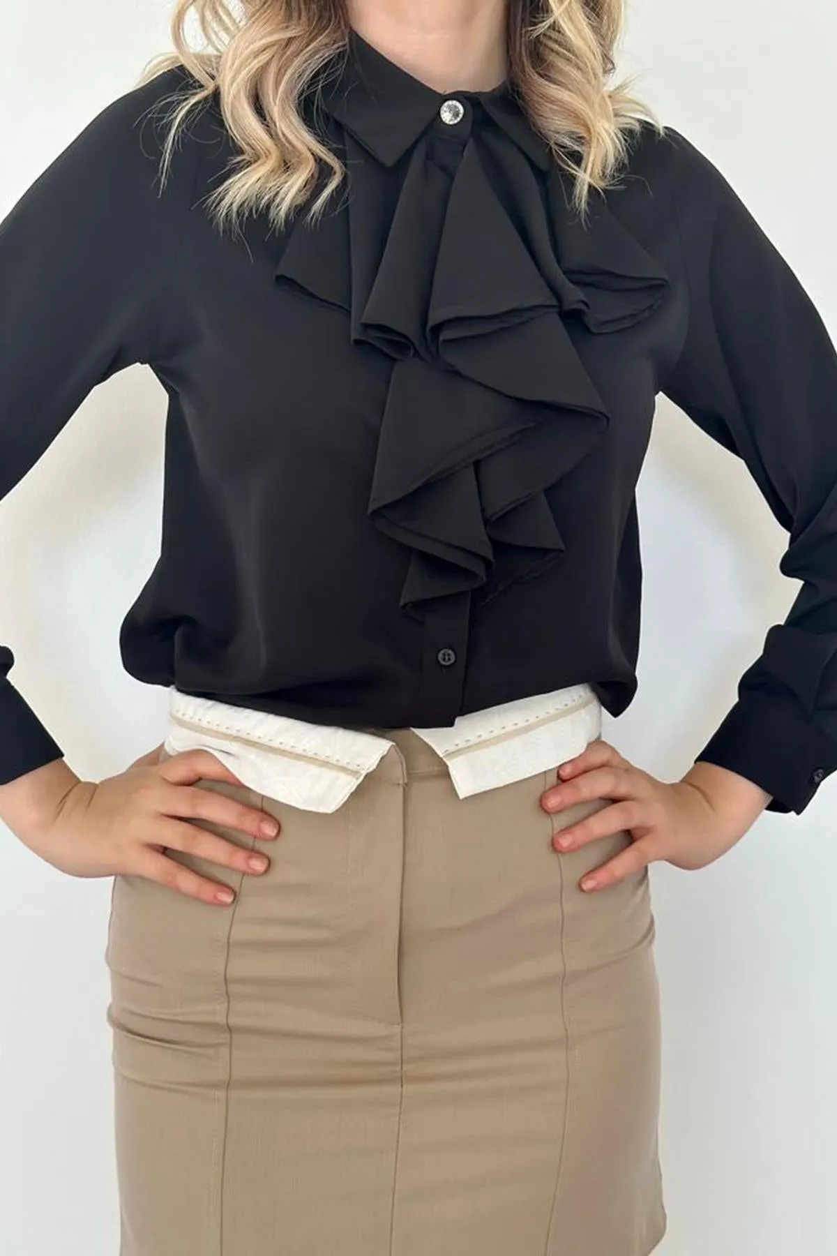 ELS Belted Mini Skirt - Beige - Wallasey