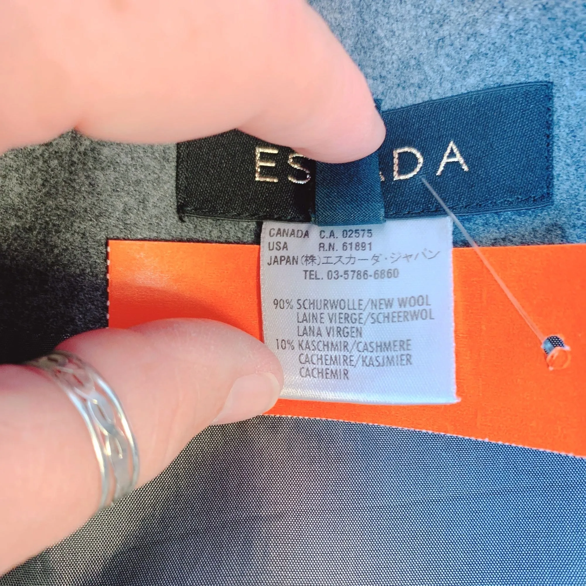 Escada Gray Wool & Cashmere Blend Skirt Size M (Italian 42)