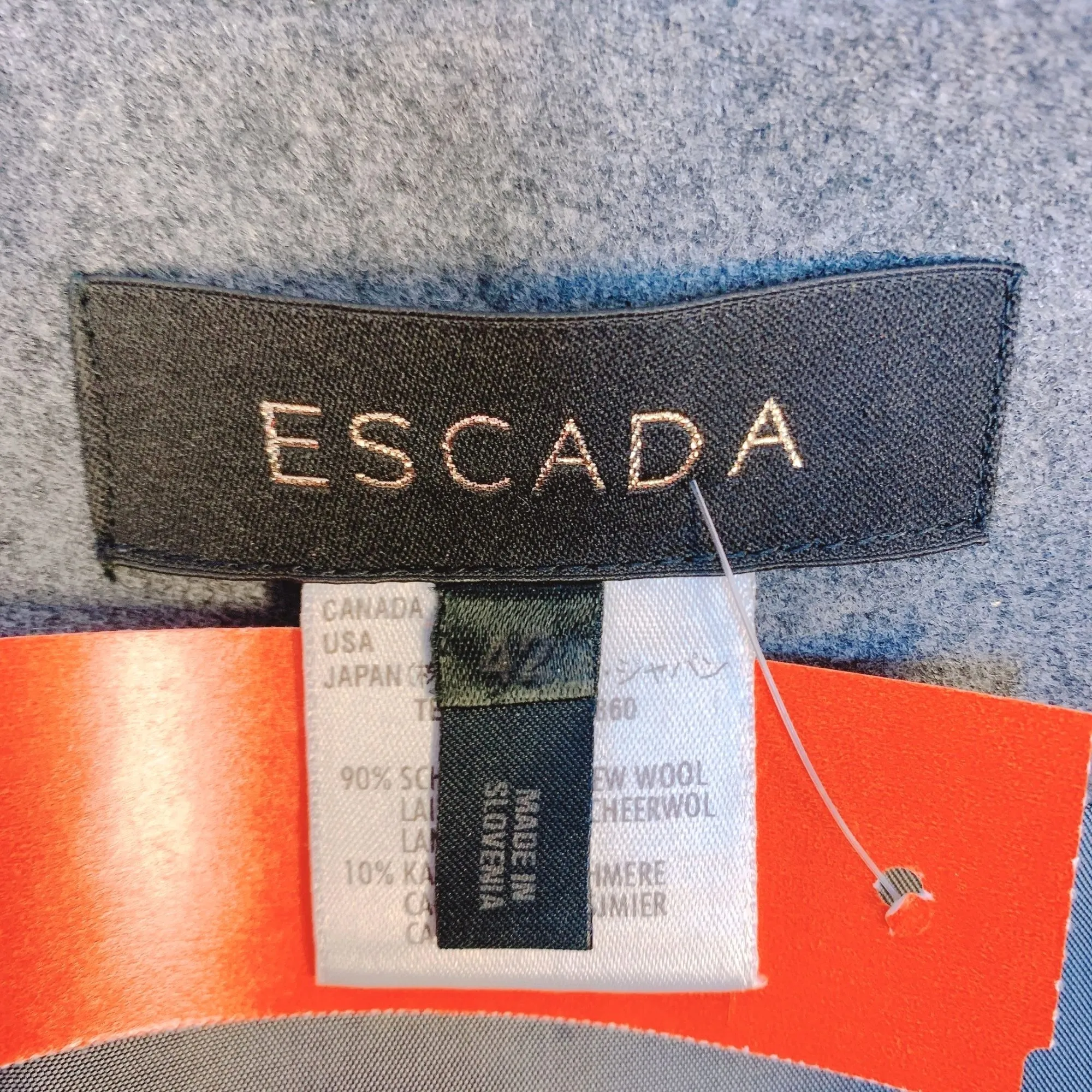 Escada Gray Wool & Cashmere Blend Skirt Size M (Italian 42)