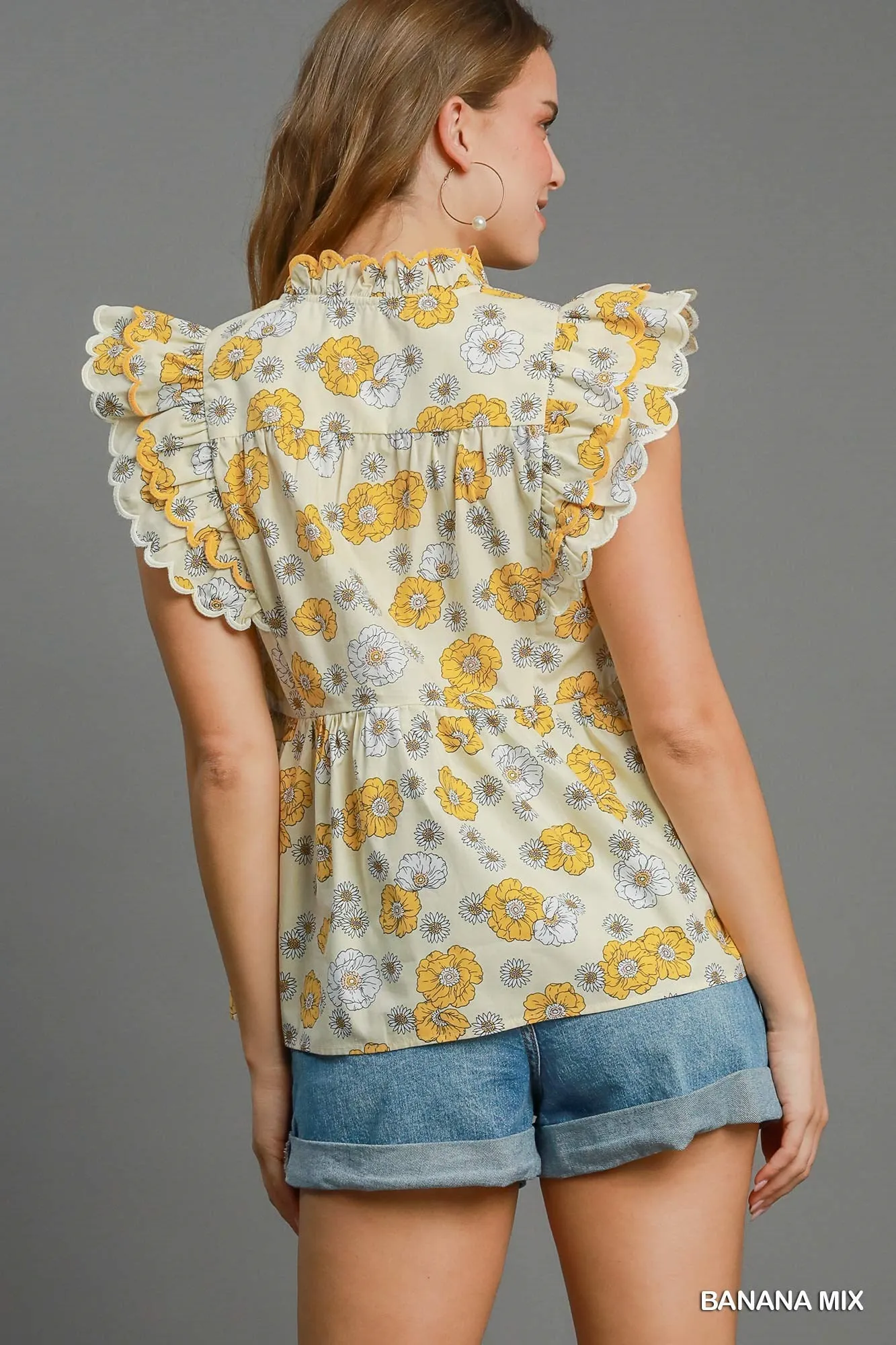 Floral Print Peplum Top