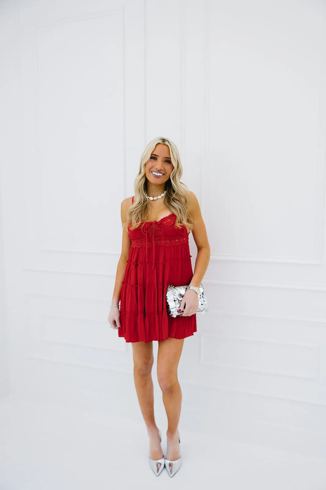 Francesca Mini Dress - Red
