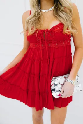 Francesca Mini Dress - Red