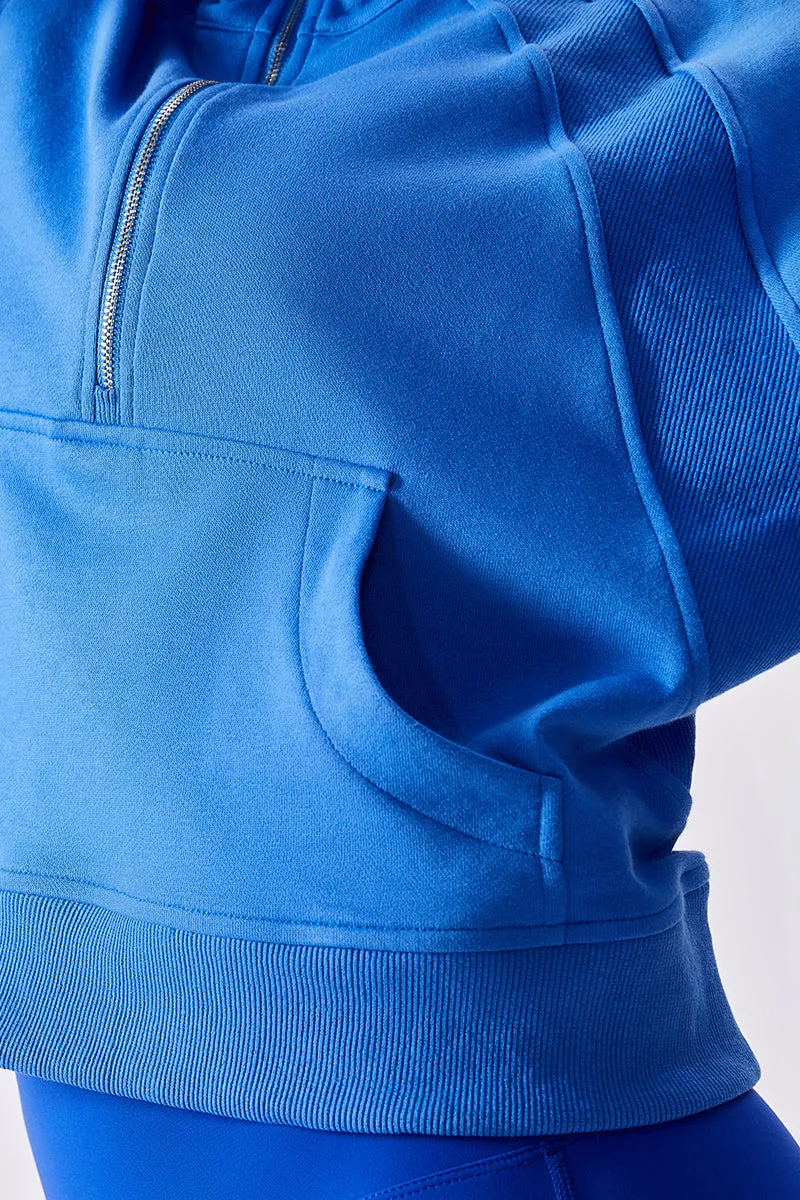 French Terry Half-Zip Pullover Sweatshirt