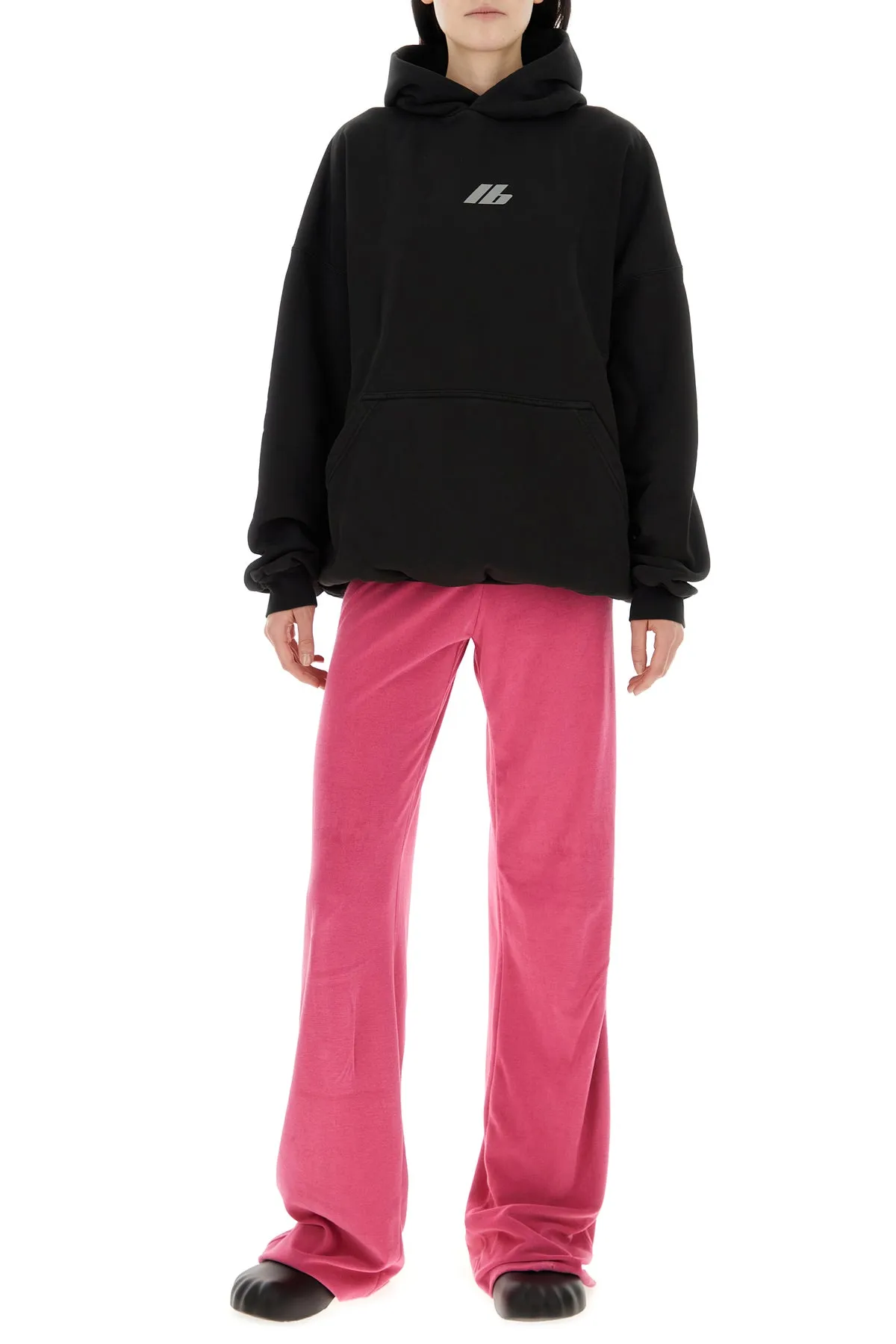 Fuchsia velvet joggers
